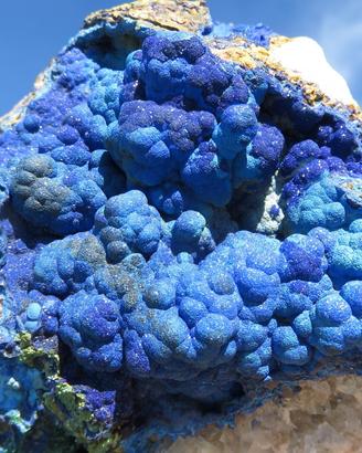 AZZURRITE BLU con MALACHITE su MATRICE Marocco