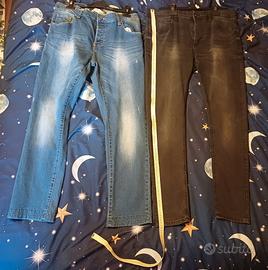 Lotto 2 Jeans Uomo Taglia 52 Elasticizzati