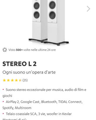 coppia diffusori amplificati teufel stereo L