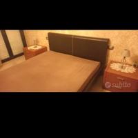 letto in cuoio matrimoniale co rete