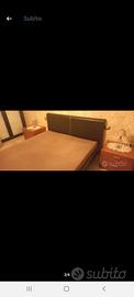 letto in cuoio matrimoniale co rete