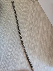Bracciale uomo argento 925 maglia intrecciata 
