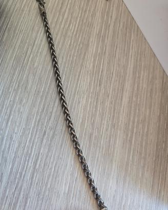 Bracciale uomo argento 925 maglia intrecciata 