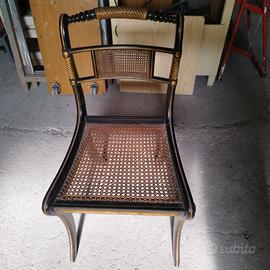 Sedia laterale d'epoca Regency inglese