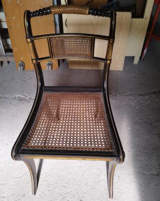 Sedia laterale d'epoca Regency inglese