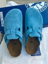 Sabot Birkenstock blu chiaro n 35 pianta stretta