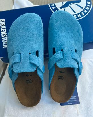 Sabot Birkenstock blu chiaro n 35 pianta stretta