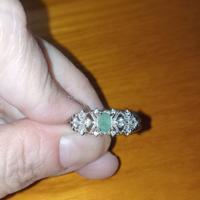 Anello in rame con smeraldo naturale 