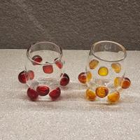 Coppia di bicchierini in vetro artistico - design