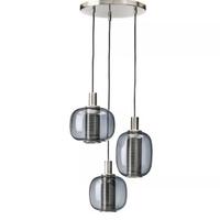 Lampada a sospensione con 3 luci , nichelato/grigi