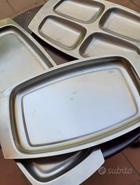 Gruppo tre vassoi inox
