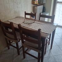 Tavolo cucina classico legno cm 70 × 110 all 150