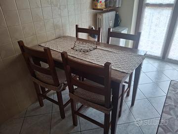 Tavolo cucina classico legno cm 70 × 110 all 150