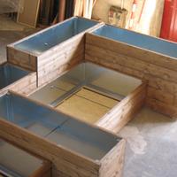 Fioriera grandi dimensioni con rivestimento in lam