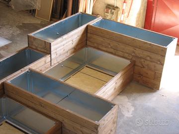 Fioriera grandi dimensioni con rivestimento in lam