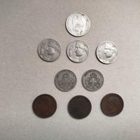 Lotto di 9 monete del Regno d'Italia