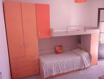 Cameretta con letto a castello.