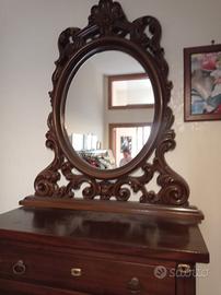 specchio cornice legno puro tolgo x cambio arredo