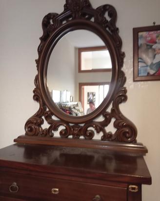 specchio cornice legno puro tolgo x cambio arredo