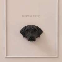 Scultura decorativa da parete – Labrador nero
