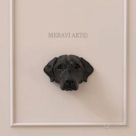 Scultura decorativa da parete – Labrador nero