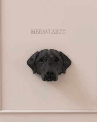 Scultura decorativa da parete – Labrador nero