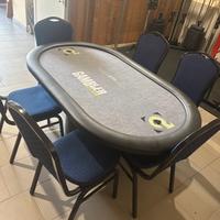 Tavolo Poker Professionale PTW + 6 Sedie