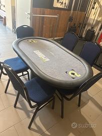 Tavolo Poker Professionale PTW + 6 Sedie