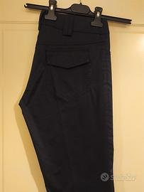 Pantalone glam donna in cotone blu Cristinaeffe