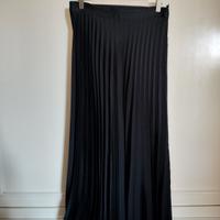 Gonna lunga plissettata nera taglia S