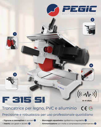 Troncatrice per legno, pvc, alluminio PEGIC F315SI