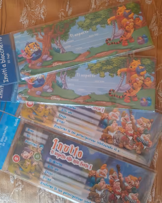 Biglietti di invito a tema Disney per feste