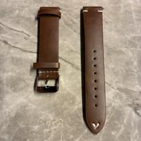 Cinturino in cuoio marrone 20mm