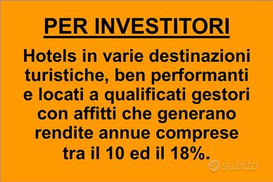 Hotel locati con rendite elevate
