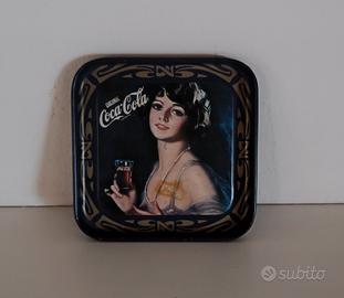 Vassoio Coca-Cola vintage blu scuro 10,5 cm
