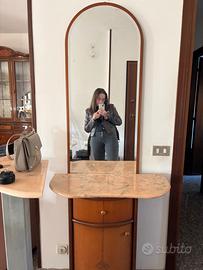 Mobile ingresso con specchio e mensola marmo