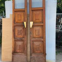 porta 2 ante in legno massello con chiusura100x232
