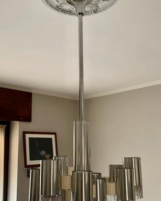 LAMPADARIO VINTAGE DESIGN GAETANO SCIOLARI 12 lumi