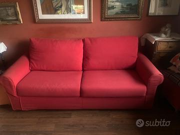 Divano letto con topper su misura