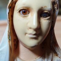 Madonna di Fatima in resina cm 45 occhi di vetro