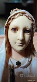 Madonna di Fatima in resina cm 45 occhi di vetro