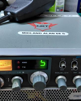 baracchino midland Alan 68s con alimentatore 