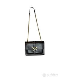 Borsa Pinko nera in pelle con tracolla originale