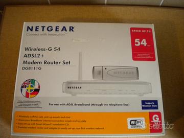 NETGEAR Moden Router Set Wireless G-54 ADSL2
