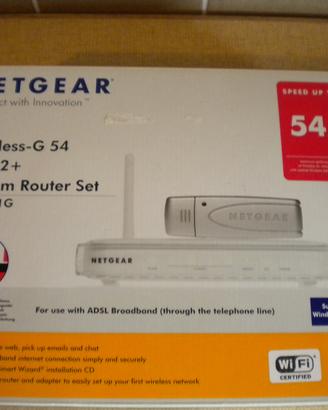 NETGEAR Moden Router Set Wireless G-54 ADSL2