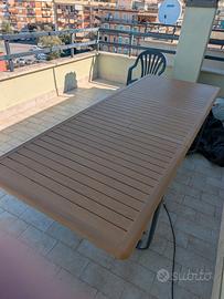Tavolo allungabile alluminio antracite e polywood