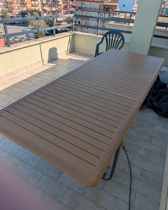 Tavolo allungabile alluminio antracite e polywood