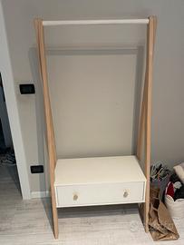 Appendiabiti per bambini con cassetto