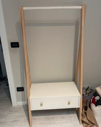 Appendiabiti per bambini con cassetto