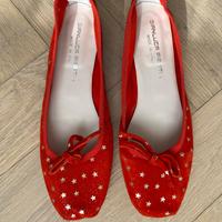 Scarpe BALLERINE  ROSSE  CON STELLINE N. 37